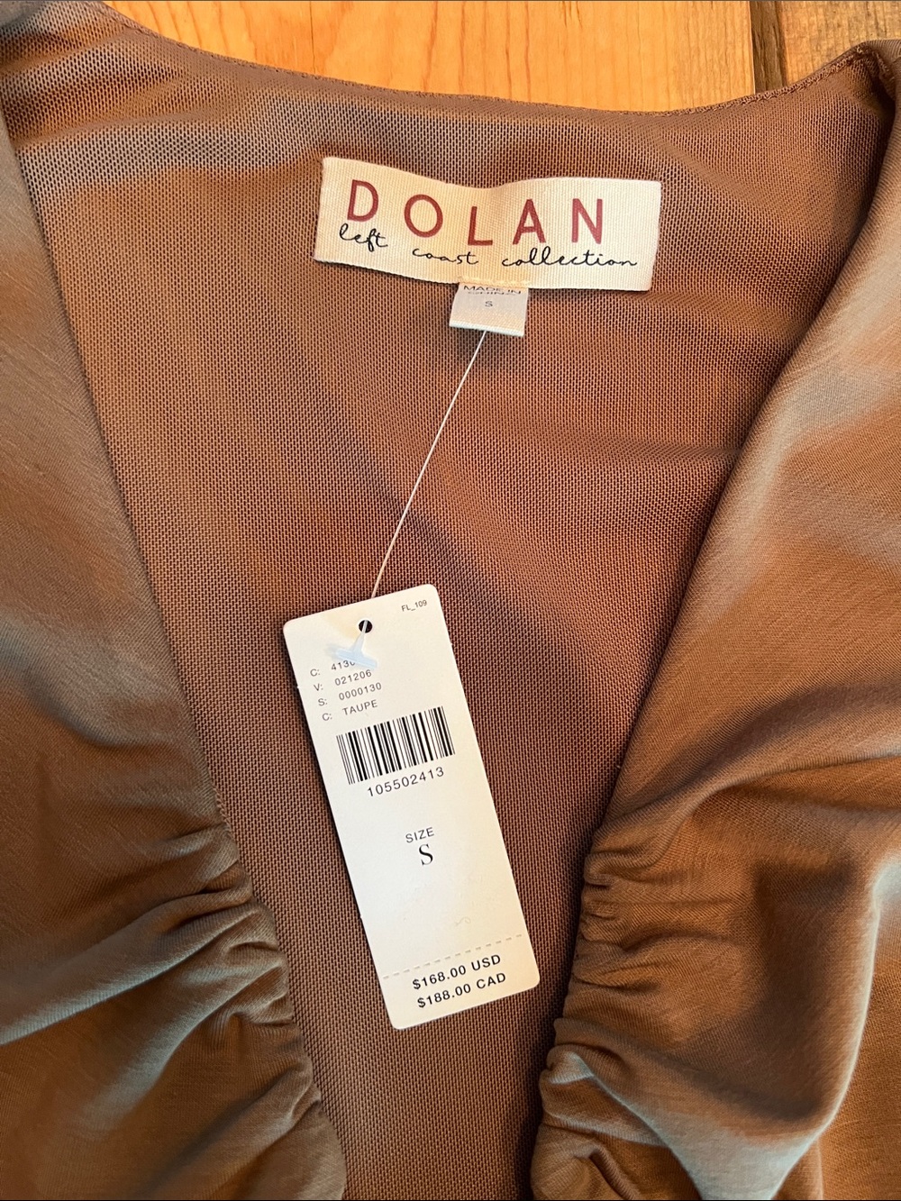 Dolan Left Coast Long-Sleeve Plunge Knit Maxi Dress Small - Picture 5 of 8